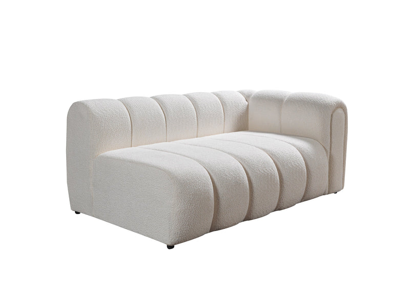 Lis Ivory Boucle LAF 115" Sectional - LISIV-LSEC
