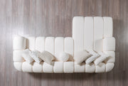 Lis Ivory Boucle LAF 115" Sectional - LISIV-LSEC