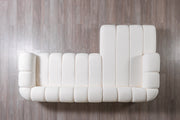 Lis Ivory Boucle LAF 115" Sectional - LISIV-LSEC