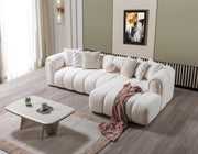 Lis Ivory Boucle RAF Sectional [ETA: 4/20] - Gate FurnitureSectional