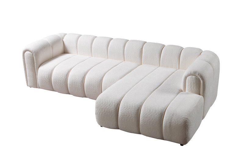 Lis Ivory Boucle RAF Sectional [ETA: 4/20] - Gate FurnitureSectional
