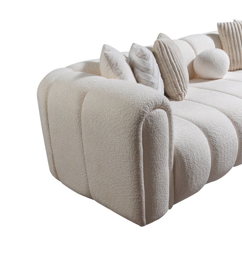 Lis Ivory Boucle RAF Sectional [ETA: 4/20] - Gate FurnitureSectional