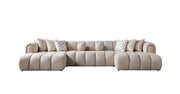 Lis Sand Boucle Double Chaise 147" Sectional - LISSAND-USEC