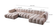 Lis Sand Boucle Double Chaise 147" Sectional - LISSAND-USEC
