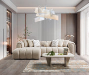 Lis Sand Boucle LAF 115" Sectional [ETA: 3/15] - Gate FurnitureSectional