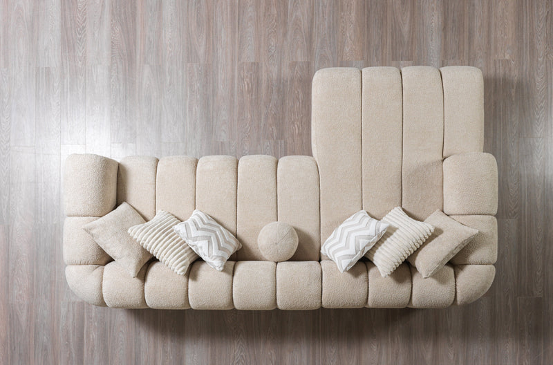 Lis Sand Boucle LAF 115" Sectional [ETA: 3/15] - Gate FurnitureSectional