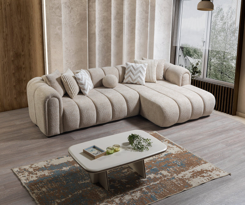 Lis Sand Boucle RAF Sectional [ETA: 4/20] - Gate FurnitureSectional