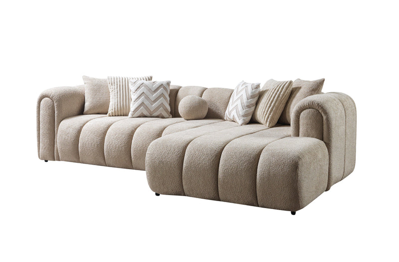 Lis Sand Boucle RAF Sectional [ETA: 4/20] - Gate FurnitureSectional