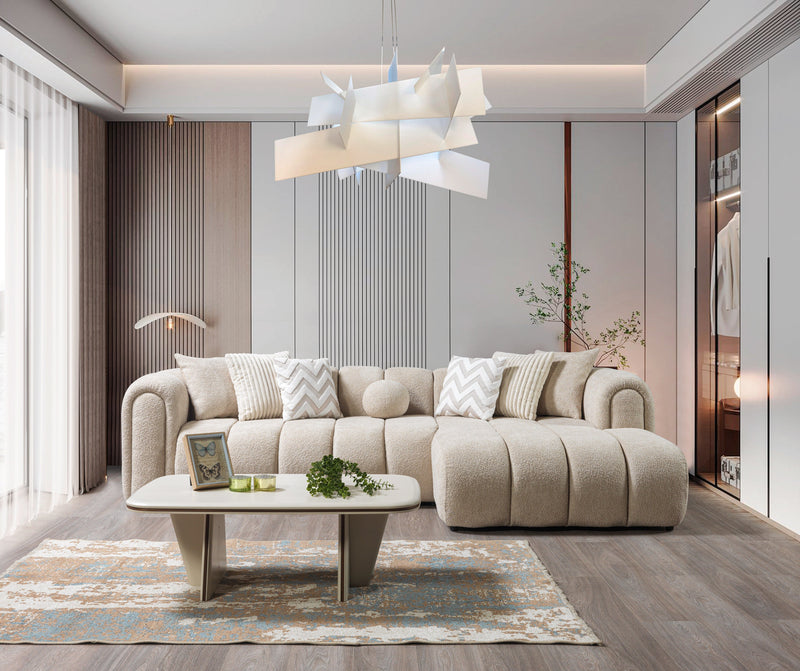 Lis Sand Boucle RAF Sectional [ETA: 4/20] - Gate FurnitureSectional