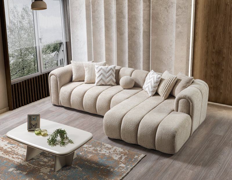 Lis Sand Boucle RAF Sectional [ETA: 4/20] - Gate FurnitureSectional