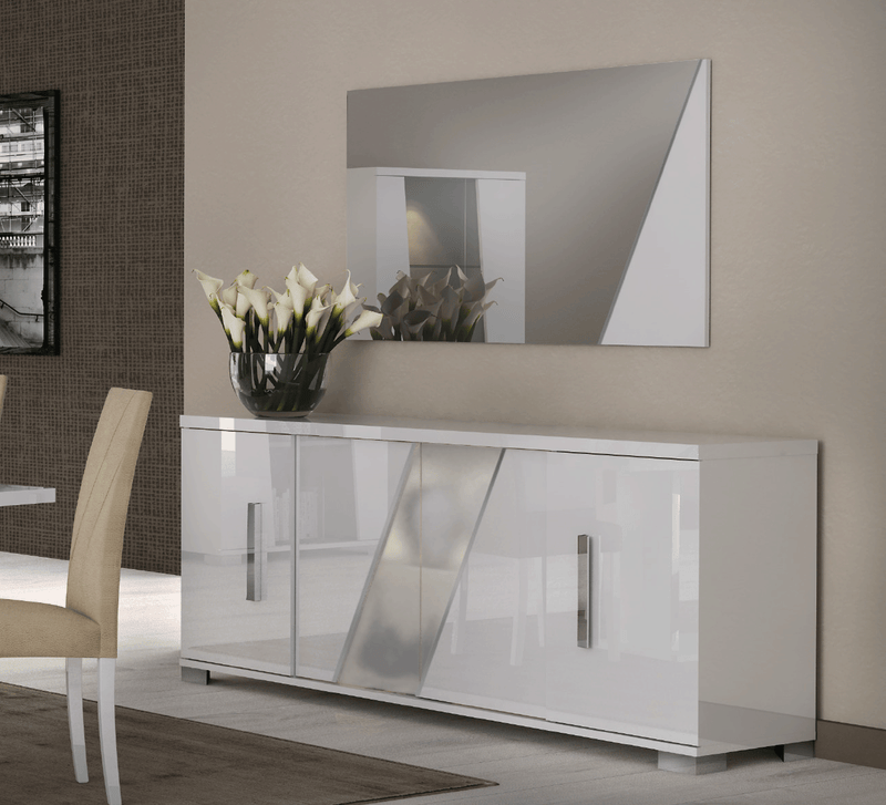 Lisa 4 Door Buffet W/Mirror Copy Set - p14241