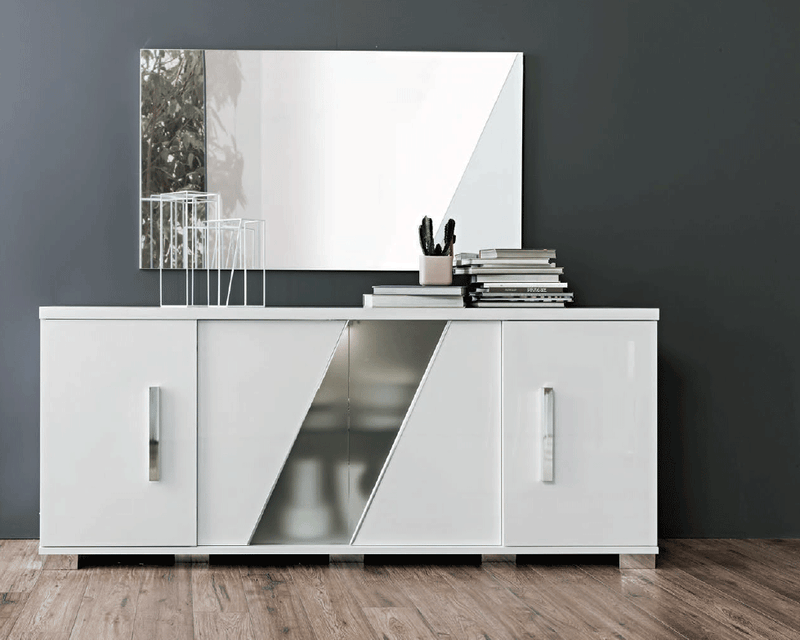 Lisa 4 Door Buffet W/Mirror Copy Set - p14241