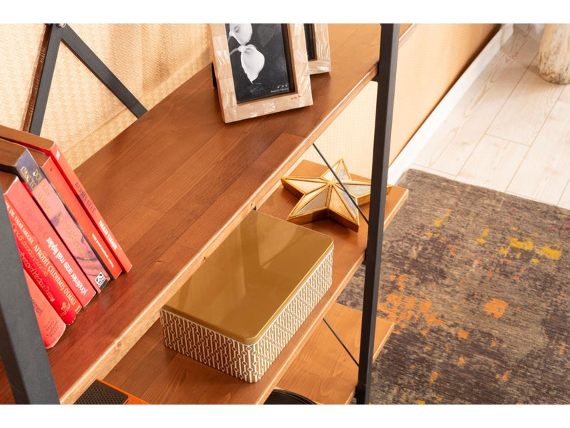 Lisandra Bookcase - 711-LIS-BC-WALNUT