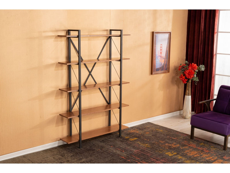 Lisandra Bookcase - 711-LIS-BC-WALNUT