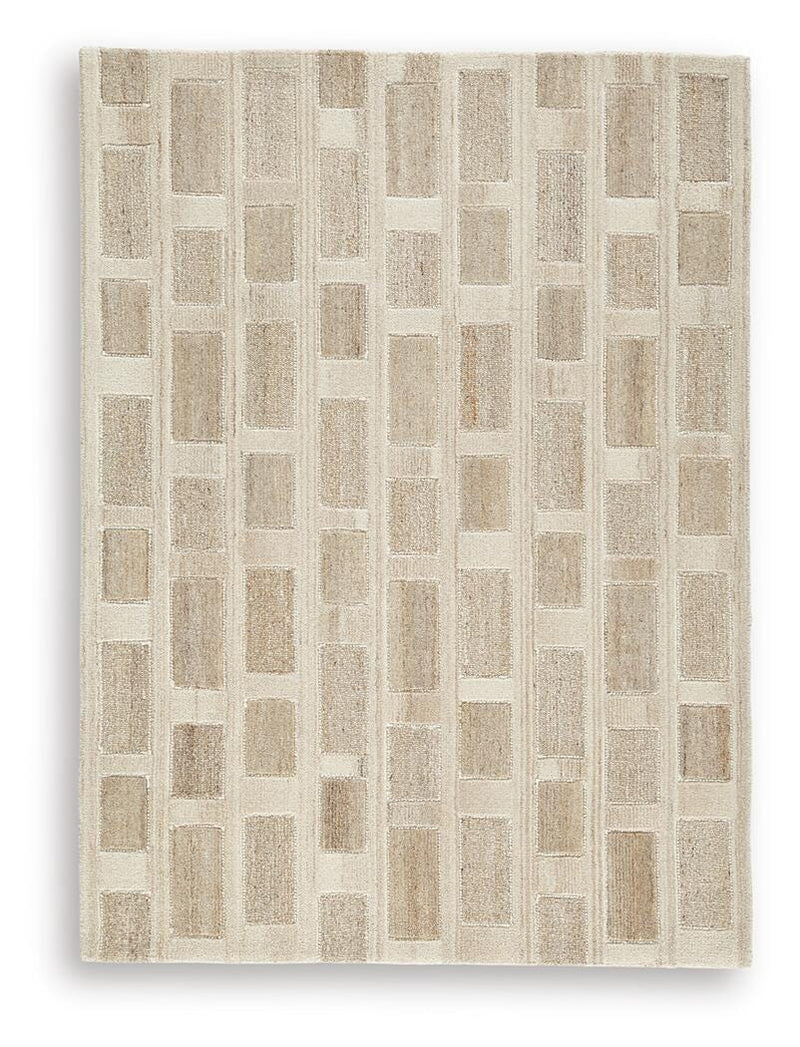 Lisgrove Tan/Brown/White 5' x 7' Area Rug - R407712