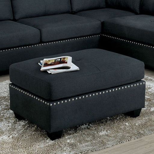 Lita Dark Gray Ottoman - CM6966-OT