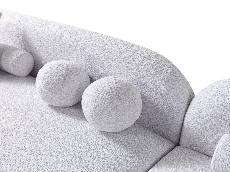 Liva Gray Boucle RAF 110" Sectional [ETA: 3/15] - Gate FurnitureSectional