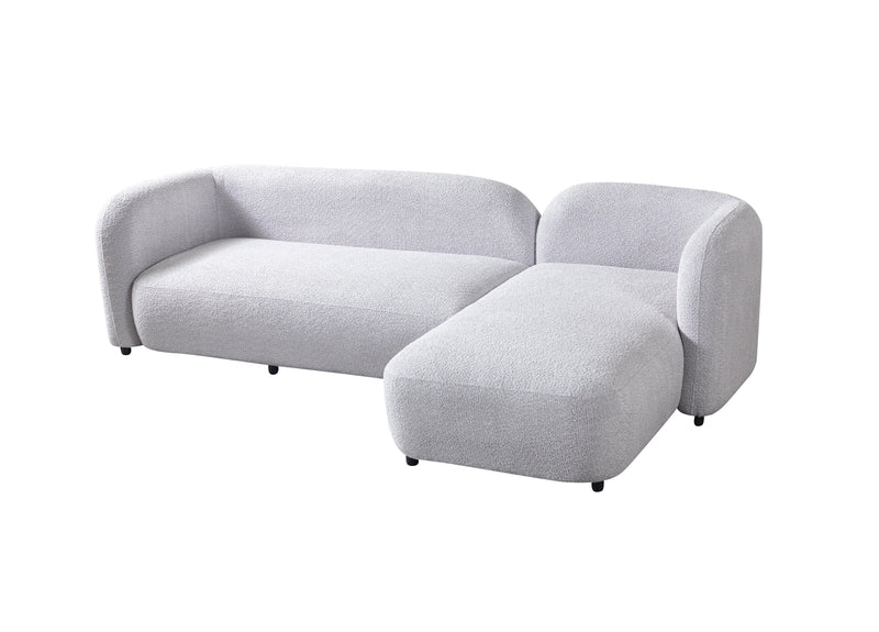Liva Gray Boucle RAF 110" Sectional [ETA: 3/15] - Gate FurnitureSectional