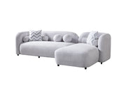 Liva Gray Boucle RAF 110" Sectional [ETA: 3/15] - Gate FurnitureSectional