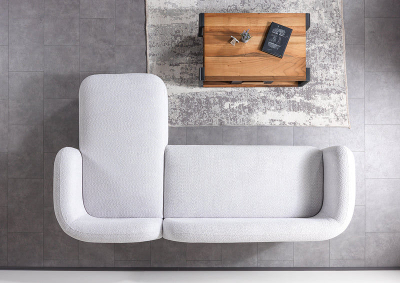 Liva Gray Boucle RAF 110" Sectional [ETA: 3/15] - Gate FurnitureSectional