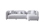 Liva Gray Boucle RAF 110" Sectional [ETA: 3/15] - Gate FurnitureSectional