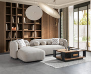 Liva Sand Boucle LAF 110" Sectional [ETA: 3/15] - Gate FurnitureSectional