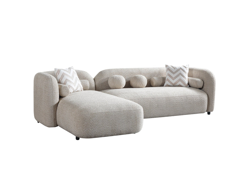 Liva Sand Boucle LAF 110" Sectional [ETA: 3/15] - Gate FurnitureSectional