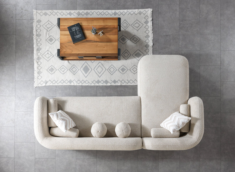 Liva Sand Boucle LAF 110" Sectional [ETA: 3/15] - Gate FurnitureSectional