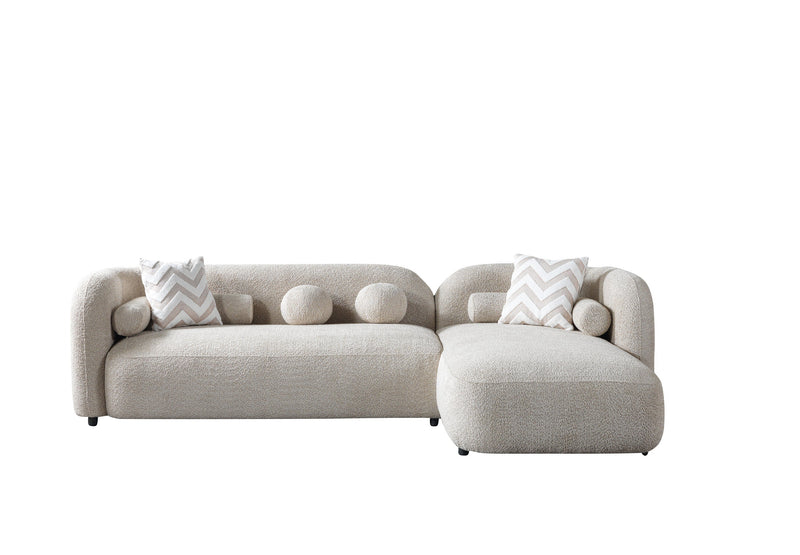 Liva Sand Boucle RAF 110" Sectional [ETA: 3/15] - Gate FurnitureSectional