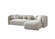 Liva Sand Boucle RAF 110" Sectional [ETA: 3/15] - Gate FurnitureSectional