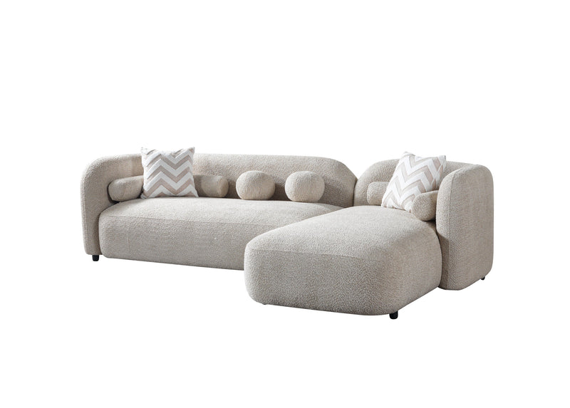Liva Sand Boucle RAF 110" Sectional [ETA: 3/15] - Gate FurnitureSectional