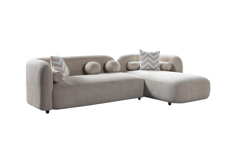 Liva Sand Boucle RAF 110" Sectional [ETA: 3/15] - Gate FurnitureSectional