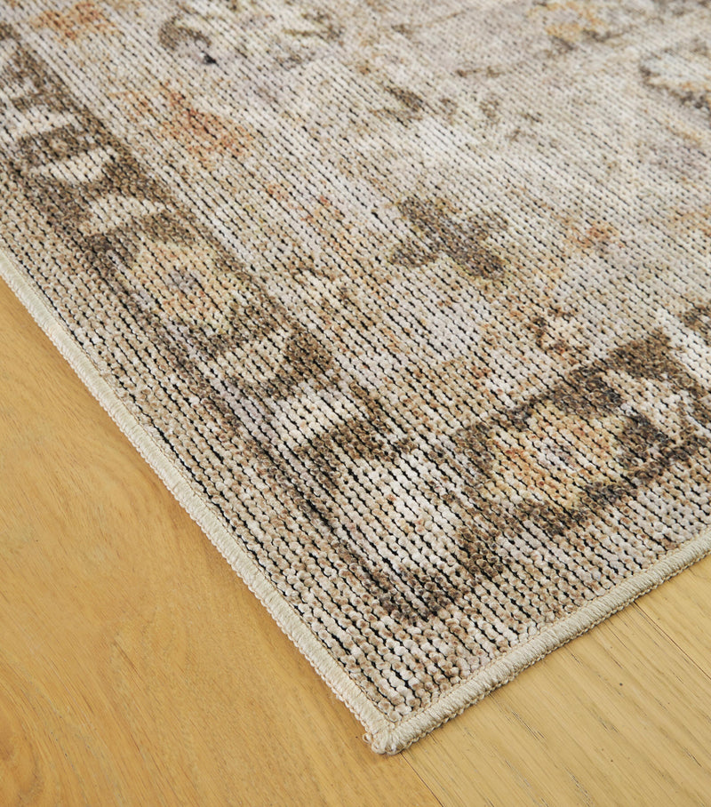 Livdon Brown/Beige/Gray Washable Large Rug - R407911