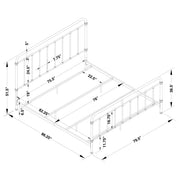 Livingston Metal Eastern King Open Frame Bed Dark Bronze - 300399KE