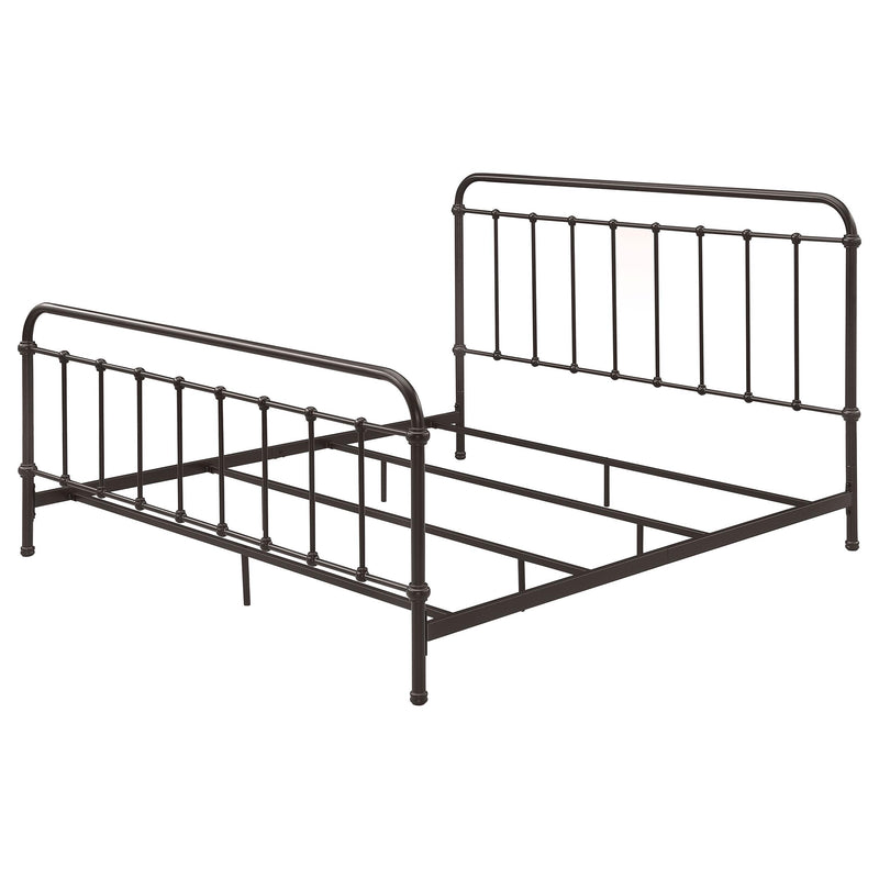 Livingston Metal Eastern King Open Frame Bed Dark Bronze - 300399KE