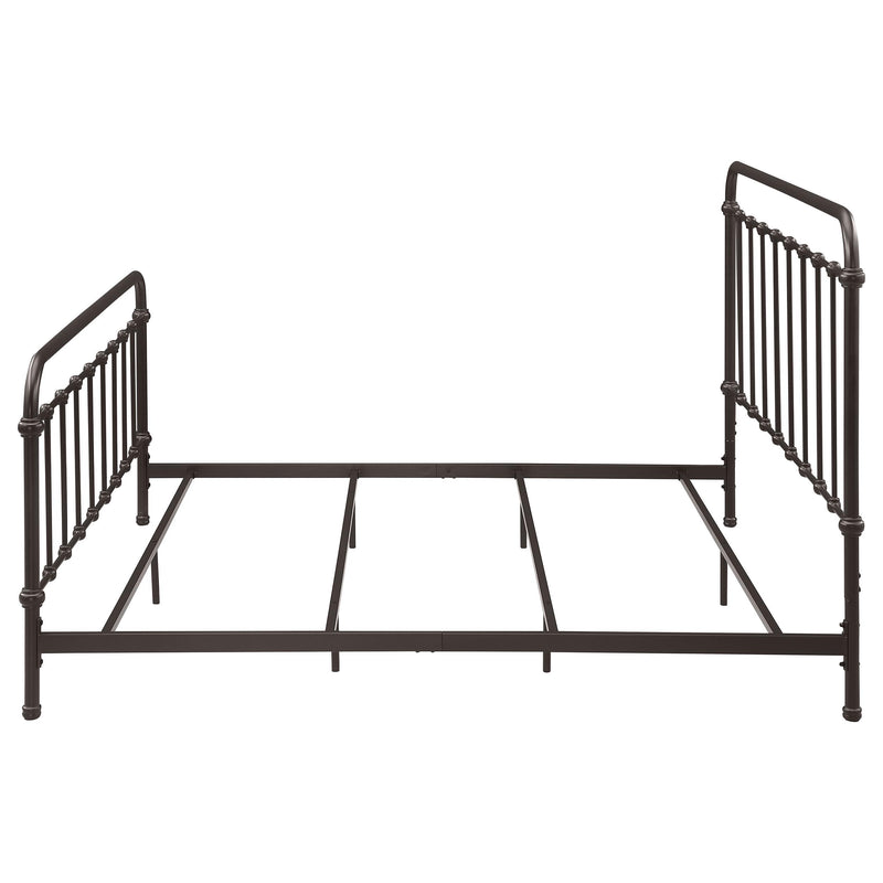 Livingston Metal Eastern King Open Frame Bed Dark Bronze - 300399KE
