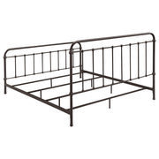 Livingston Metal Eastern King Open Frame Bed Dark Bronze - 300399KE