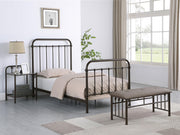 Livingston Metal Full Open Frame Bed Dark Bronze - 300399F