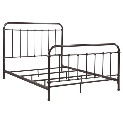Livingston Metal Queen Open Frame Bed Dark Bronze - 300399Q