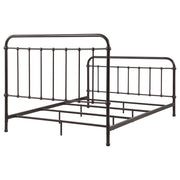 Livingston Metal Queen Open Frame Bed Dark Bronze - 300399Q