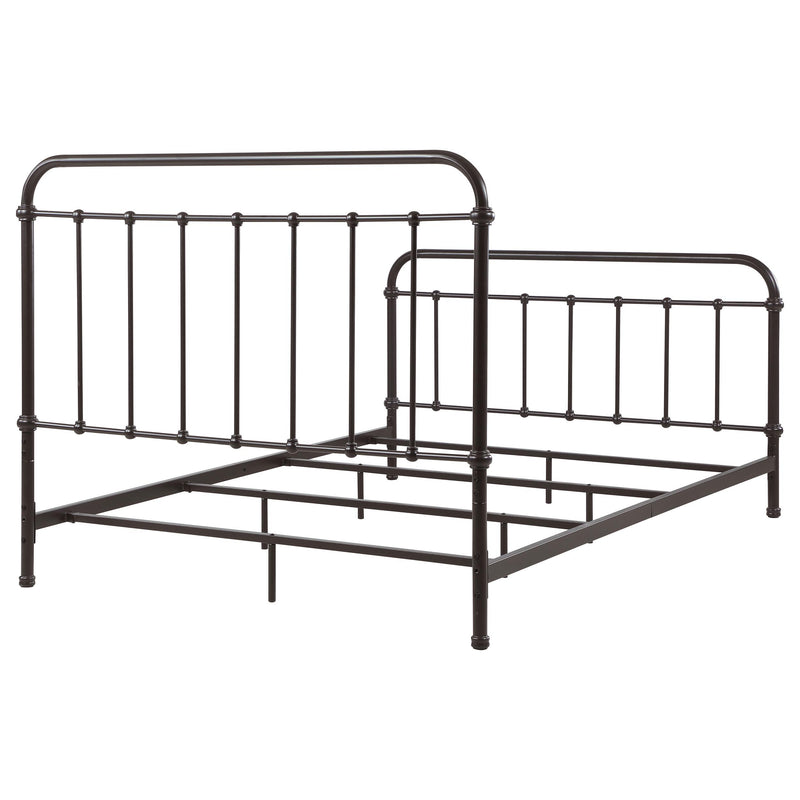 Livingston Metal Queen Open Frame Bed Dark Bronze - 300399Q