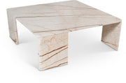 Livorno Marble Coffee Table in Beige - 99007Beige-CT