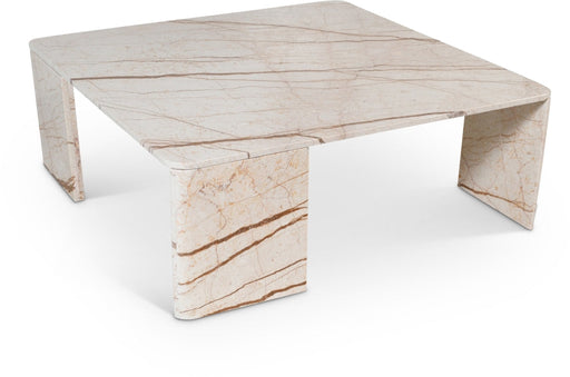 Livorno Marble Coffee Table in Beige - 99007Beige-CT