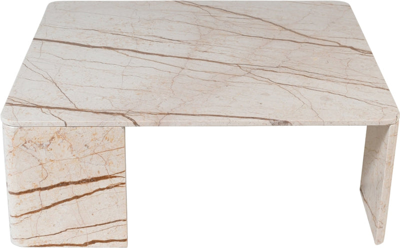 Livorno Marble Coffee Table in Beige - 99007Beige-CT