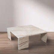 Livorno Marble Coffee Table in Beige - 99007Beige-CT