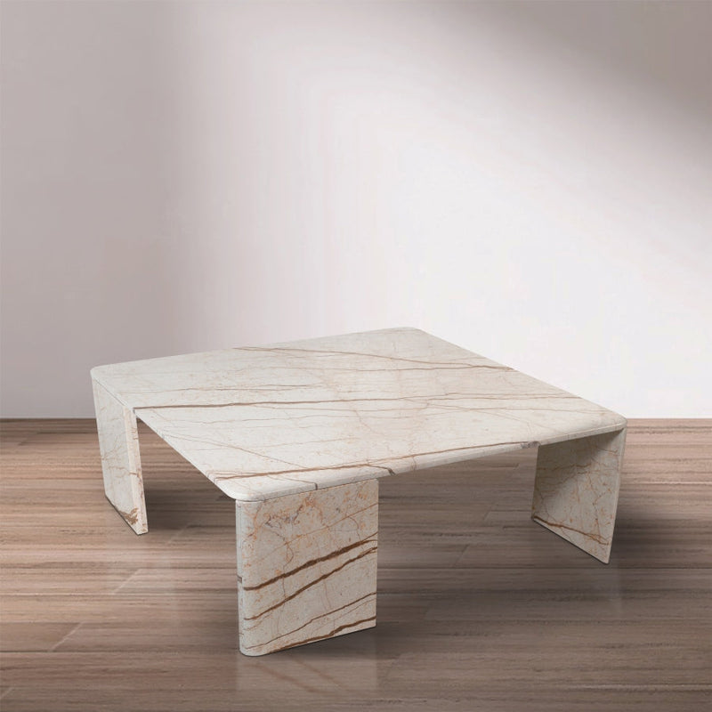 Livorno Marble Coffee Table in Beige - 99007Beige-CT