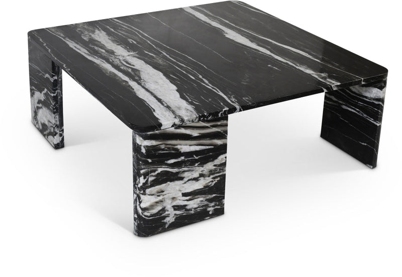 Livorno Marble Coffee Table in Black - 99007Black-CT