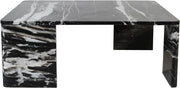 Livorno Marble Coffee Table in Black - 99007Black-CT