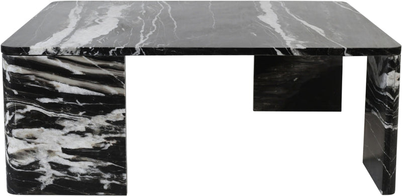 Livorno Marble Coffee Table in Black - 99007Black-CT