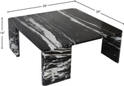 Livorno Marble Coffee Table in Black - 99007Black-CT